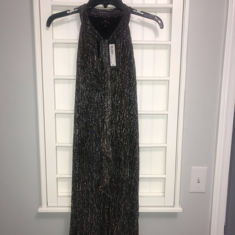 Brand new black/metallic sleeveless dress